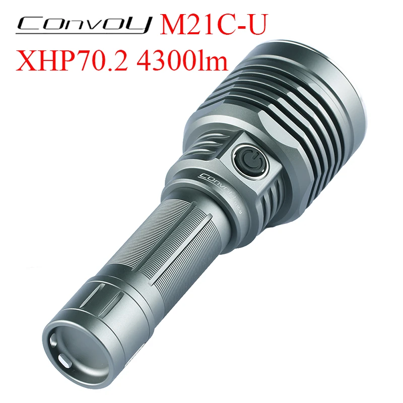 Convoy钛色M21C-U XHP70.2 Led手电筒高功率温控21700钓鱼露营