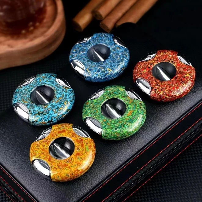 圆形雪茄剪V切口 大漆外壳 中华传统技艺