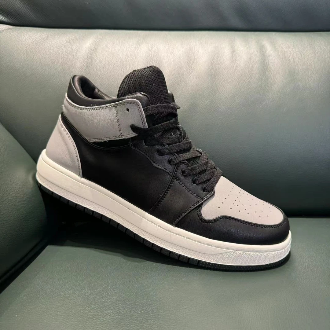 春季男款中帮男鞋防滑耐磨运动男士潮鞋百搭透气舒适板鞋652灰色