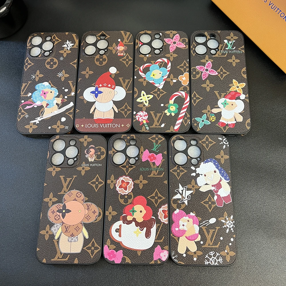 适用苹果16promax手机壳iphone15老花新款14防摔13潮奢华高档皮质