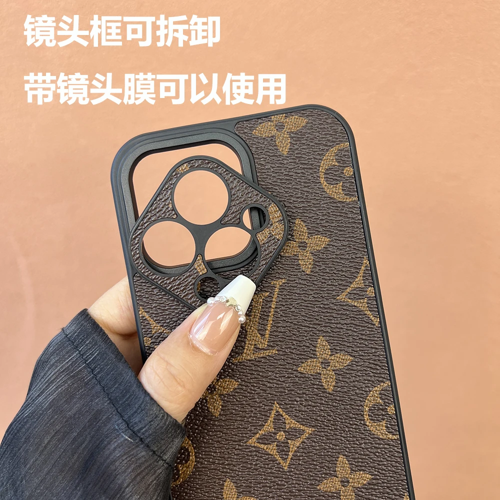 镜头框可拆卸适用苹果17promax手机壳iphone16皮质15防摔14老花13