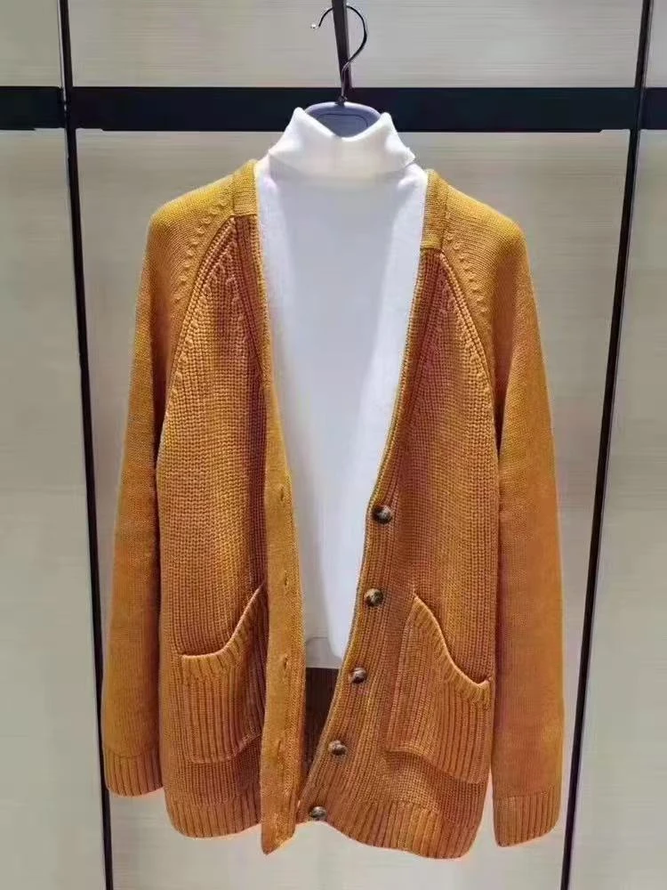 阿家长袖针织开衫女外套