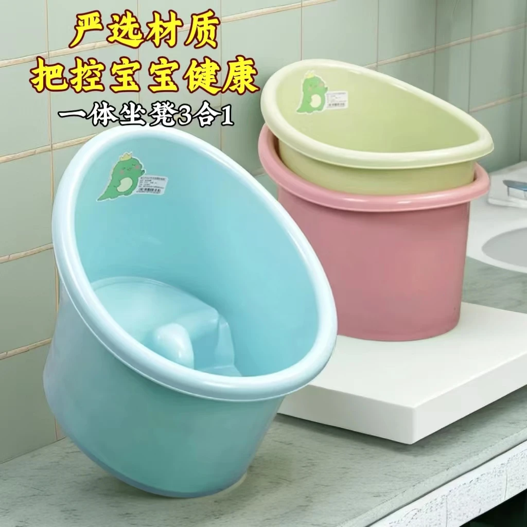 泡澡桶沐浴桶男孩女孩全身洗澡沐浴盆加厚保温家用大号耐摔带坐凳
