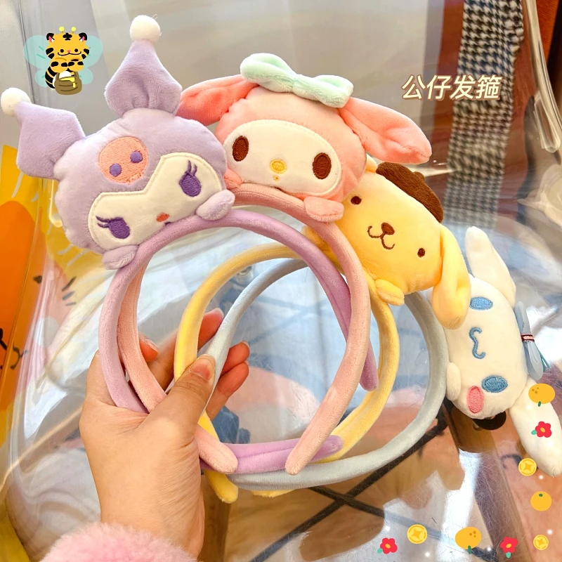 毛绒卡通发箍三丽鸥玉桂狗美乐蒂库洛米公仔头箍发卡头饰