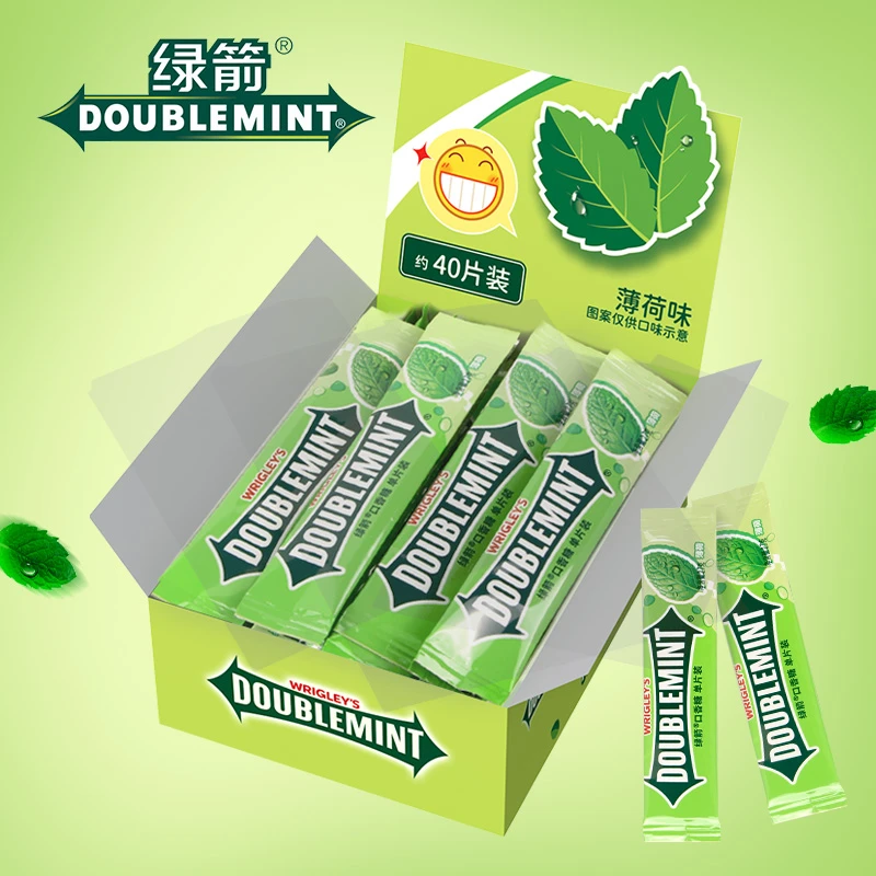 【绿箭】原味薄荷口香糖盒装40片清新口气休闲零食糖果随身便携DR