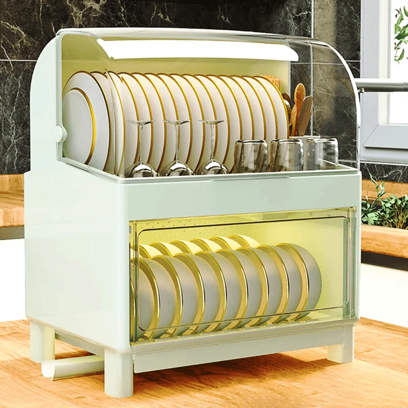 【哈乐熊】带盖防尘碗架厨房碗筷收纳架家用沥水分层碗架厨房碗柜碗