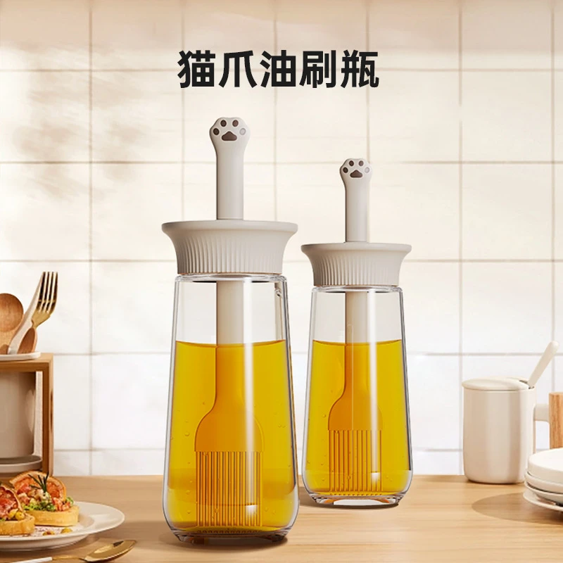 【哈乐熊】猫爪油刷瓶新款简约油瓶厨房家用烧烤橄榄油食用油刷油壶