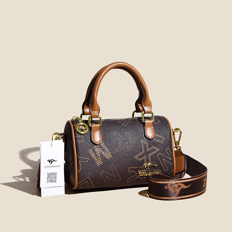 【左九的爱】轻奢时尚单肩包百搭斜挎包休闲小手提经典印花包8865