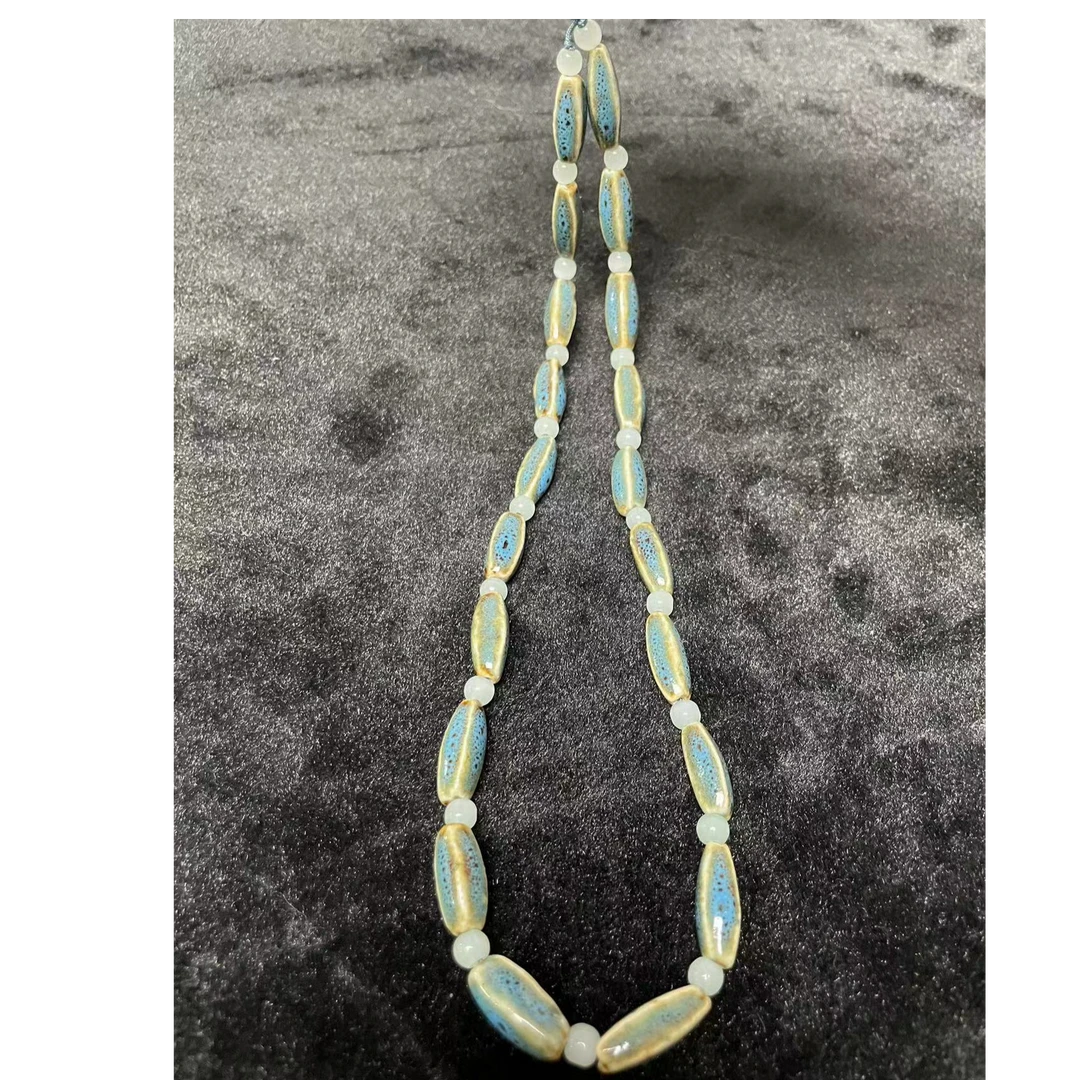 非金属陶瓷项链 单色釉窑变瓷器项链