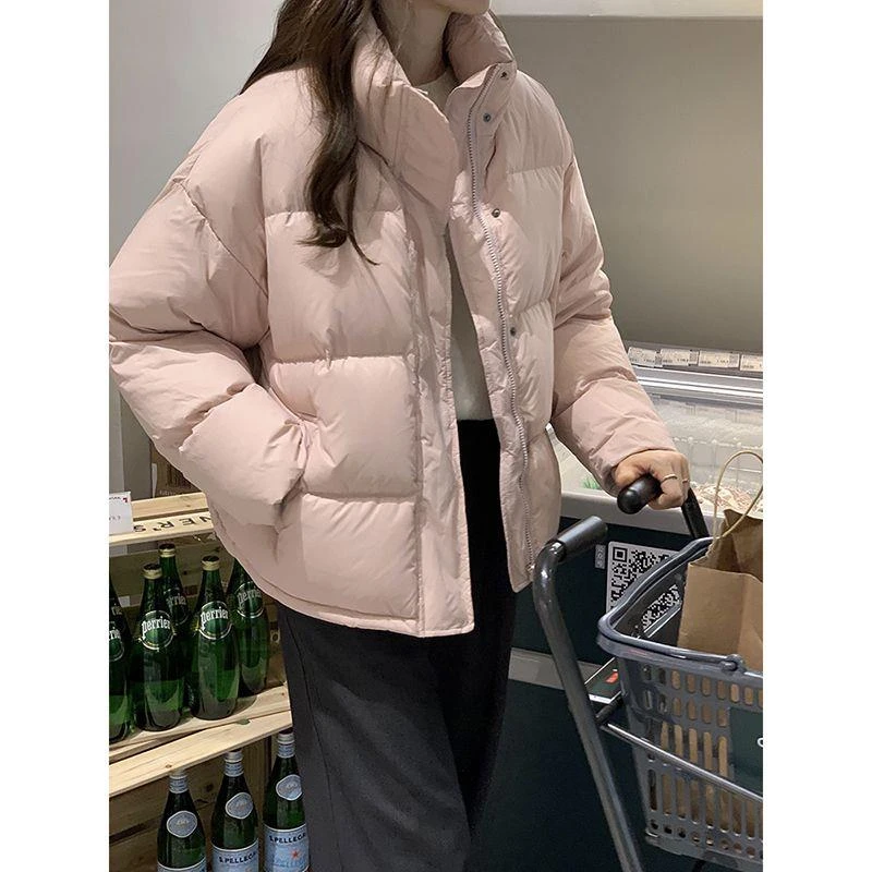 修身羽绒服女冬短款2023年新款外套韩版羽绒服宽松羽绒服加厚棉服