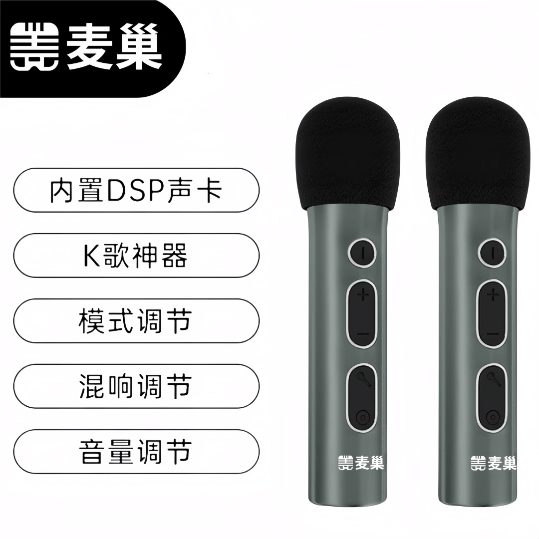 【麦巢音响麦克风】无线麦克风2024新款专业手持K歌话筒声卡麦克风