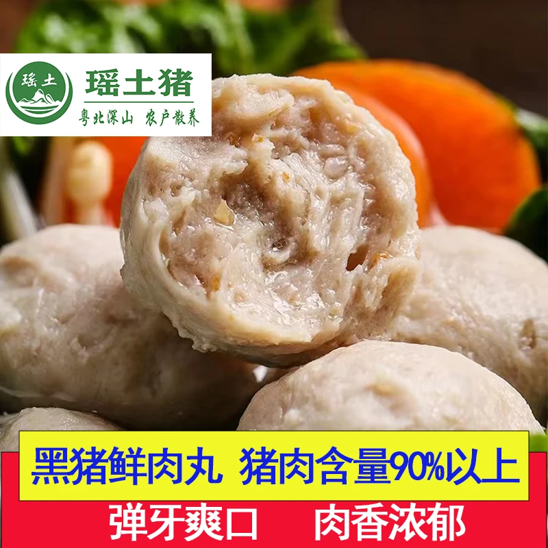 瑶土猪鲜肉丸2-6包粤北山区长寿之乡连州特产汤粉汤面清汤伴侣