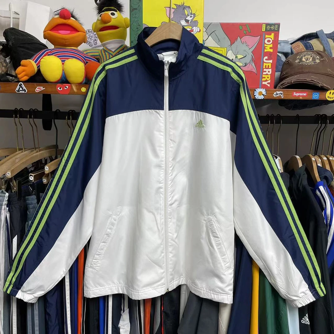 114#阿迪达斯【120-160斤 90新微瑕】vintage古着球衣外套