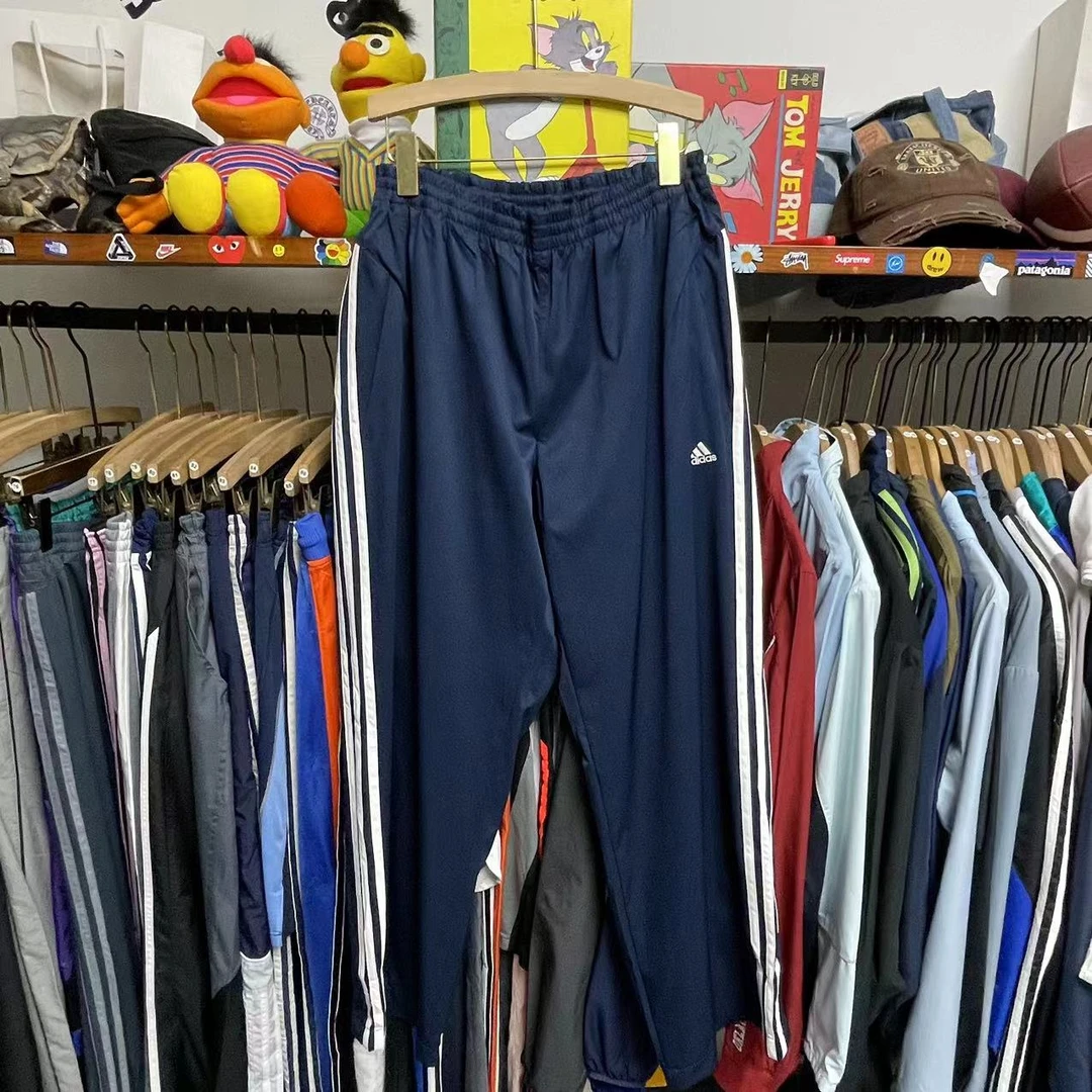 61#阿迪达斯【170-200斤 90新微瑕】vintage古着运动裤