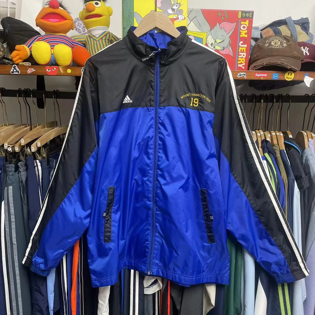 123#阿迪达斯【140-180斤 90新微瑕】vintage古着球衣外套