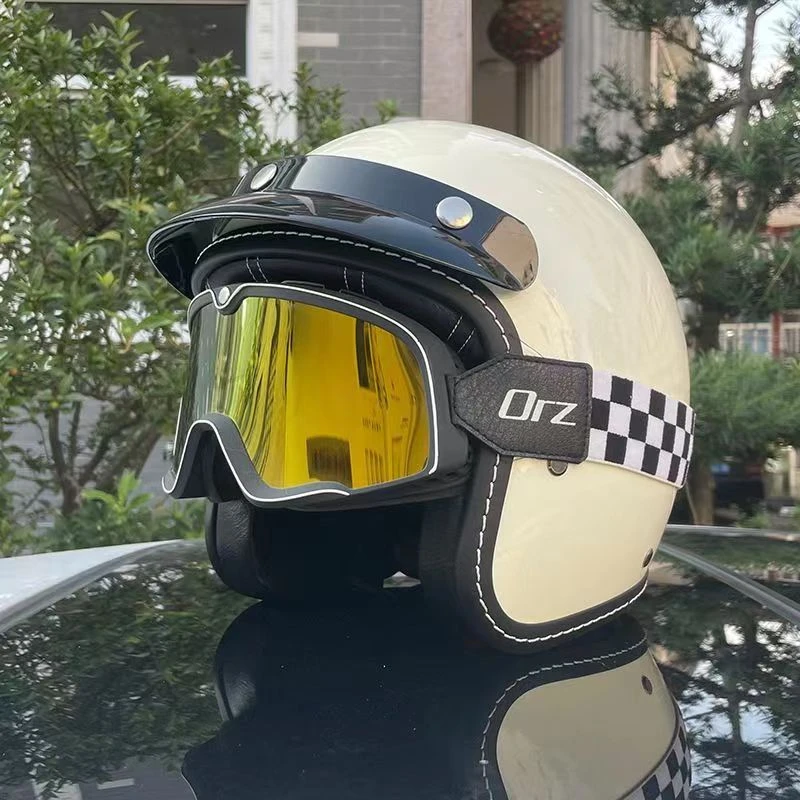 ORZ哈雷复古头盔3C认证男女半盔巡航踏板个性机车3/4盔四季