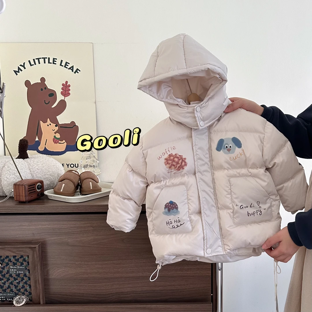 【古里现货】安心绒2024冬季新款儿童韩版羽绒服保暖加绒加厚11305