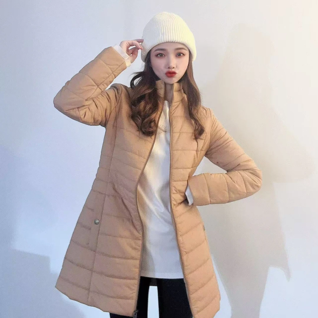 GIRDEAR/哥弟新款收腰新雪丽双头拉链设计绗缝棉服外套1400797