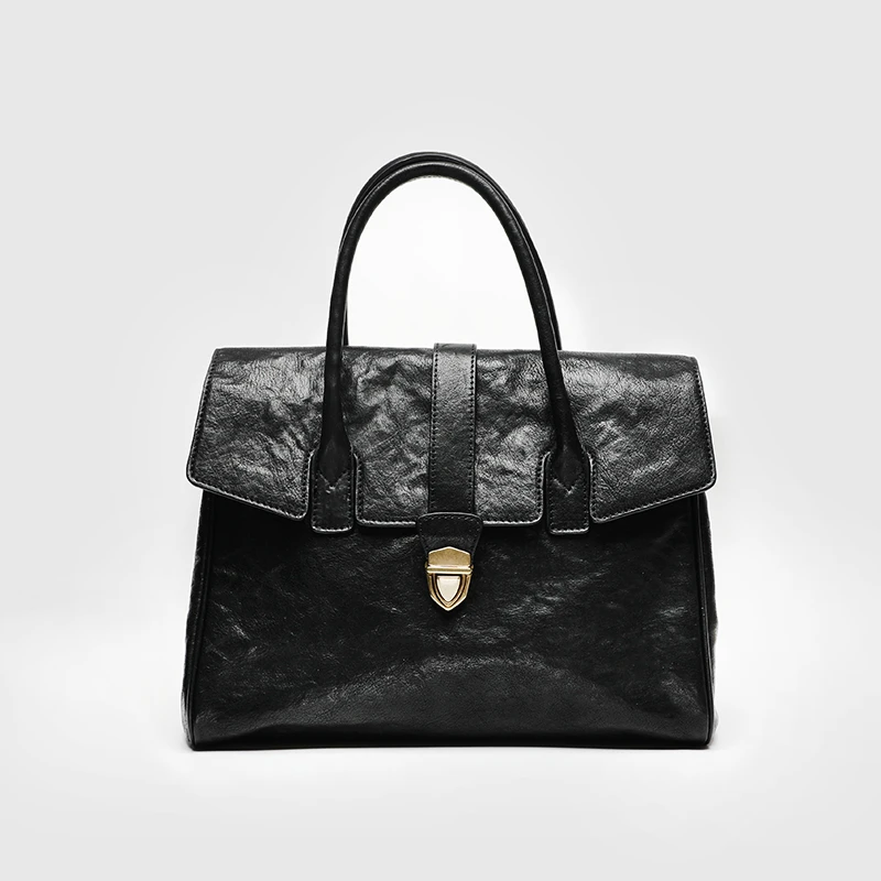 手工水洗马皮包包新款定制大容量通勤单肩公文包大包女包女士休闲