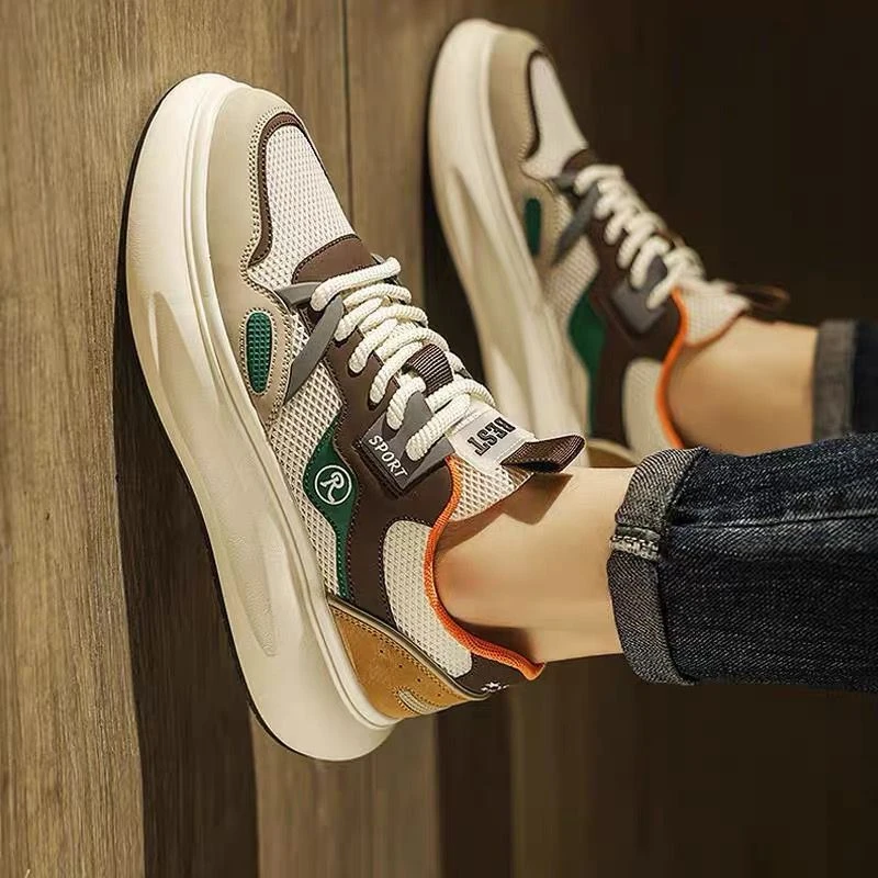 夏季新款透气网面鞋子男韩版潮流百搭厚底运动鞋休闲板鞋老爹潮鞋