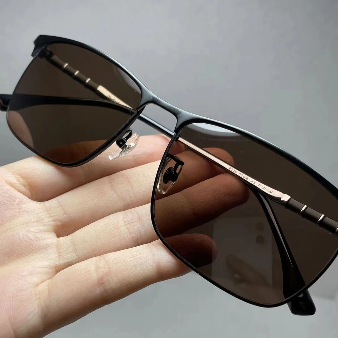 天然水晶石头镜男士茶色高档时尚防紫外线护目开车防强光太阳镜