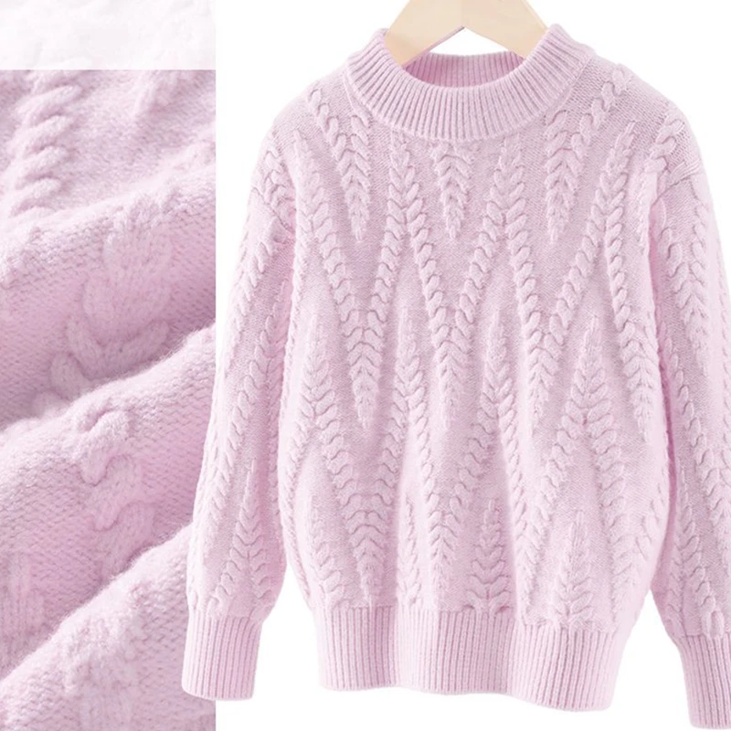 【不起球】女童毛衣加厚保暖2024新款中大童秋冬装洋气针织衫线衣