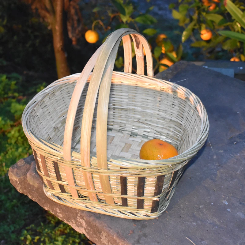 竹编方形提篮小提篮