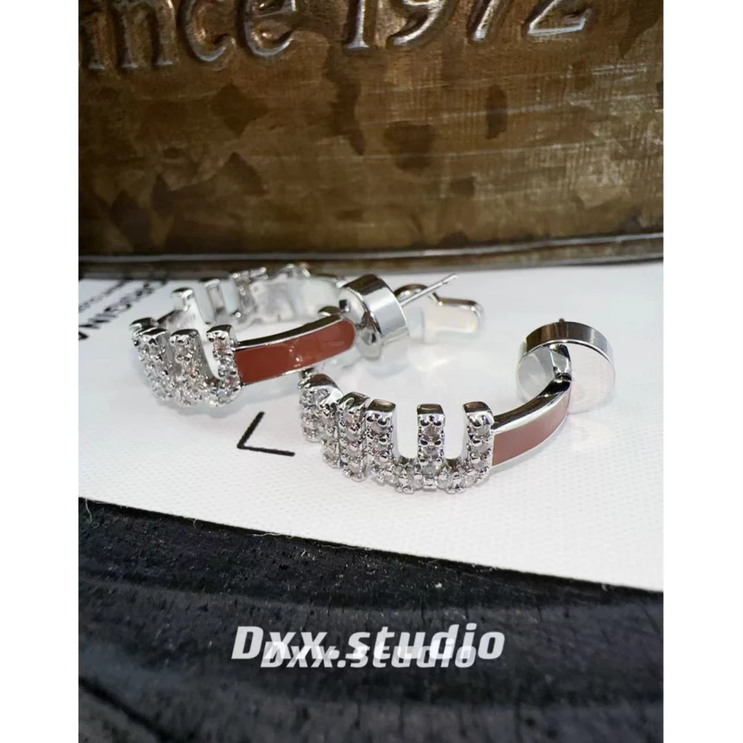 铜合金锆石耳饰 DXX小晰饰品-新品-【安可拉红】耳饰40170