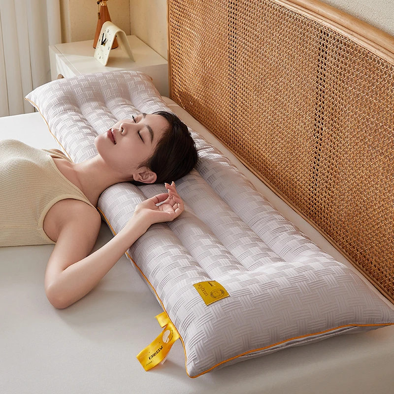 双人长枕头一体长枕芯助睡眠护颈椎整头1.2米1.5m1.8米亲子长条枕