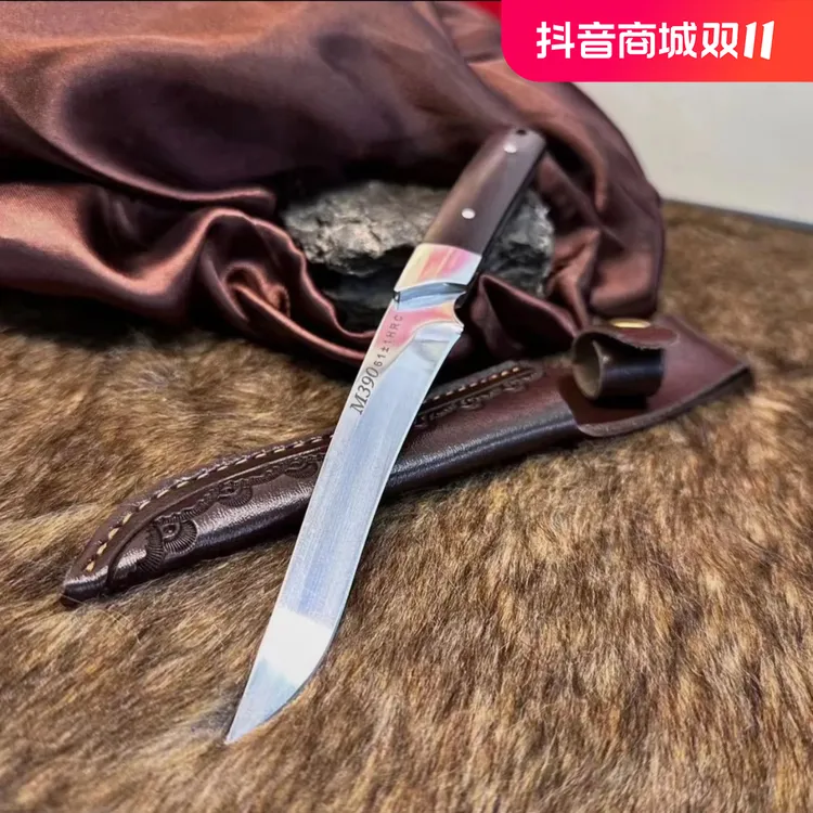 新款M390镜面手把肉一体多功能户外家用野营多功能户外刀