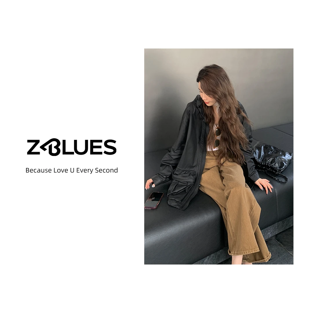 Z.blues【孤妄】佰搭机能A级羊皮革哑光布莱克外套YZYSFS4199