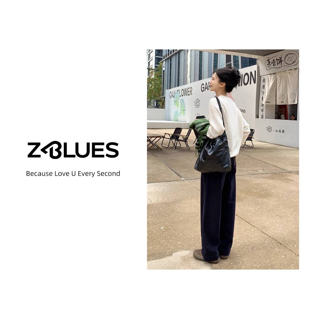 Z.blues【万人迷裤】早秋季复古宽松休闲裤YZYLJR5682