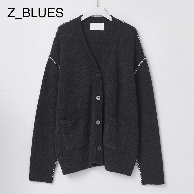 Z.blues简约气质休闲宽松版型针织外套YZQSHBA148