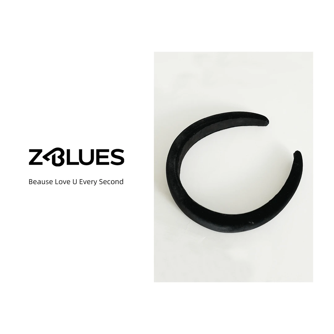 Z.blues【浅笑安然】法式高颅顶黑色百搭小众发饰发卡头箍YZSYC2274