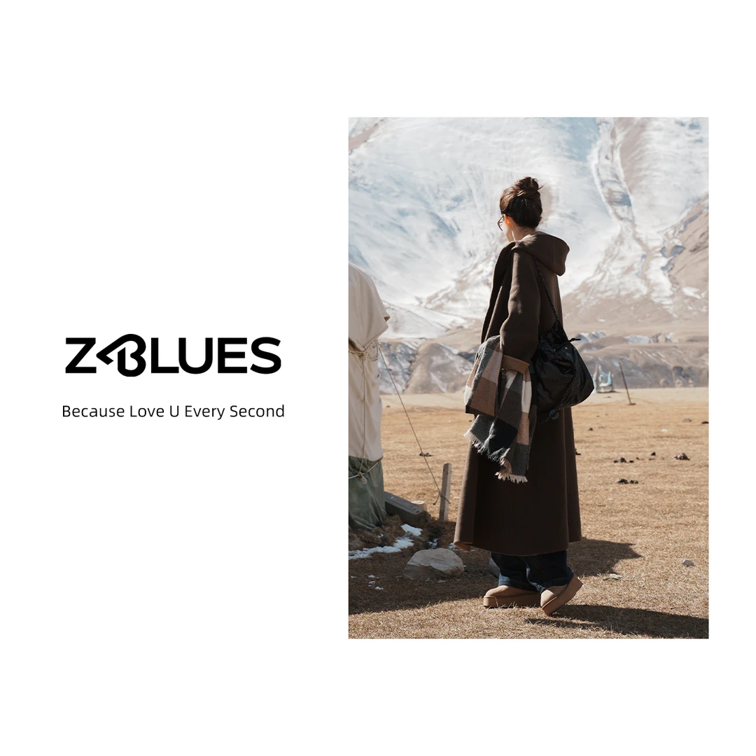 Z.blues【轻奢百克拉】重磅山羊绒绵羊毛爱M仕立绒翻领大衣YZGZ75RM