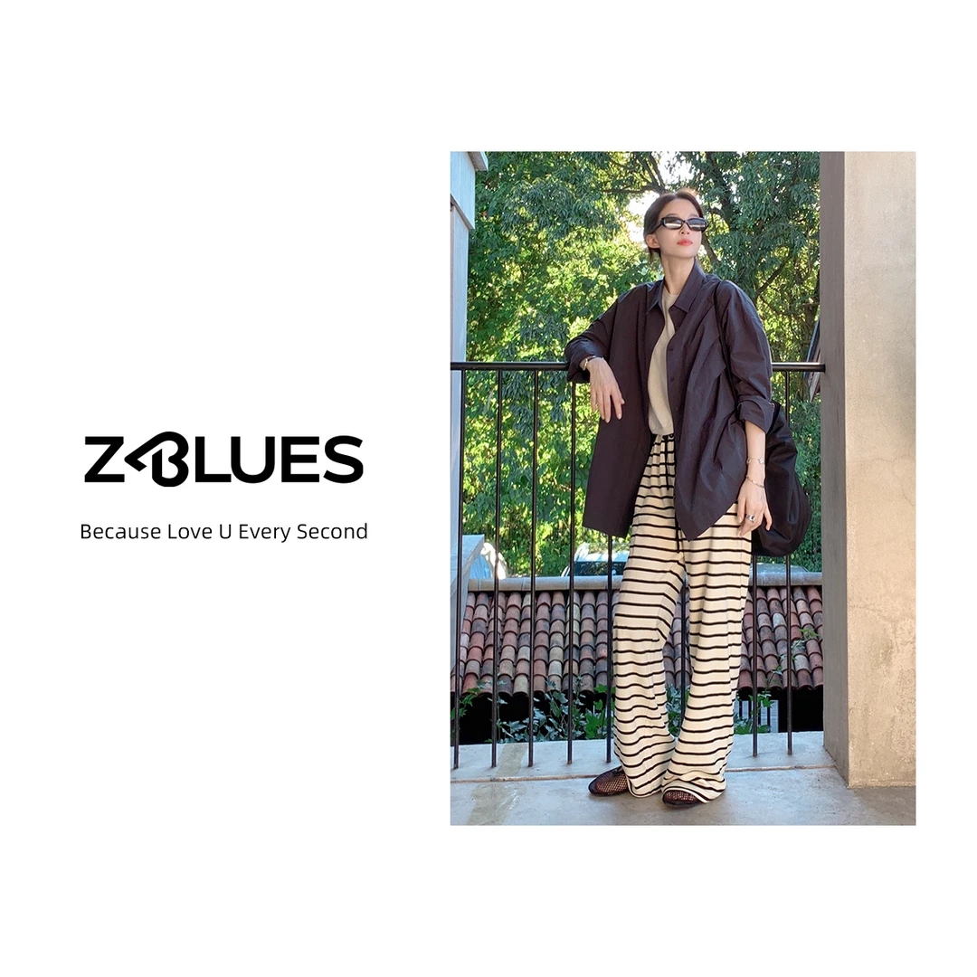 Z.blues【柏林华章】菁典男友风純棉宽松时尚潮流藏蓝衬衫YZJXY4318