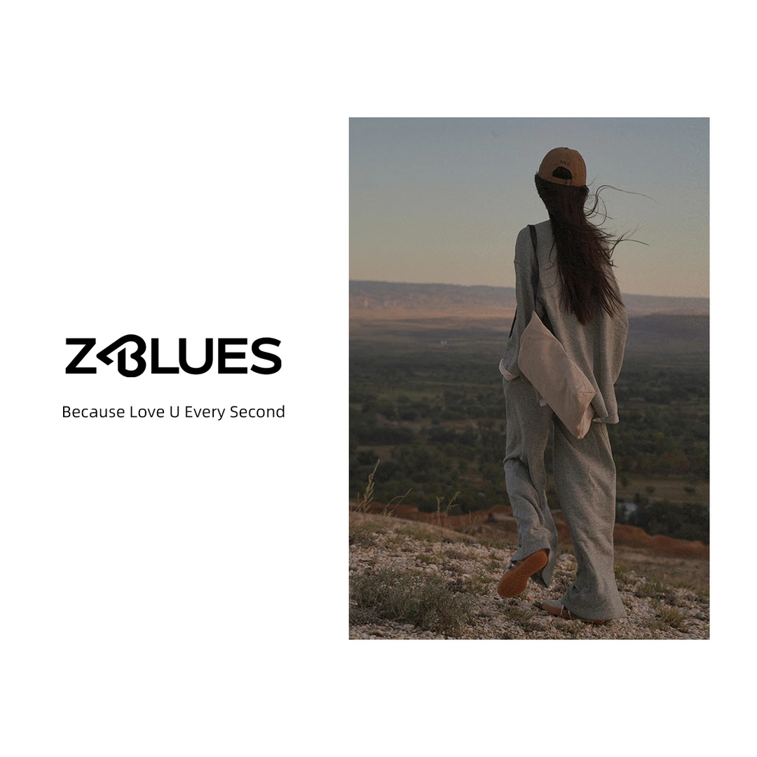 Z.blues【日落大道】匹马棉慵懒落肩阔型卫衣+卫裤套装YZQSH74622TZ