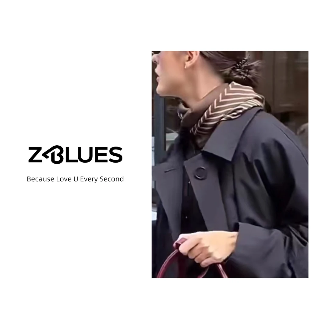 Z.blues【土豆脑袋】复古职业气质百搭简约条纹披肩丝巾女YZQCG0001