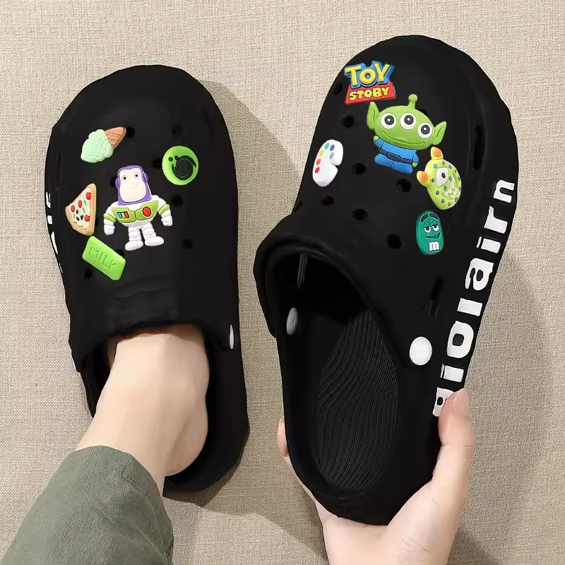 巴斯光年洞洞鞋男款夏季外穿2023新款厚底防滑沙滩包头凉拖鞋男生