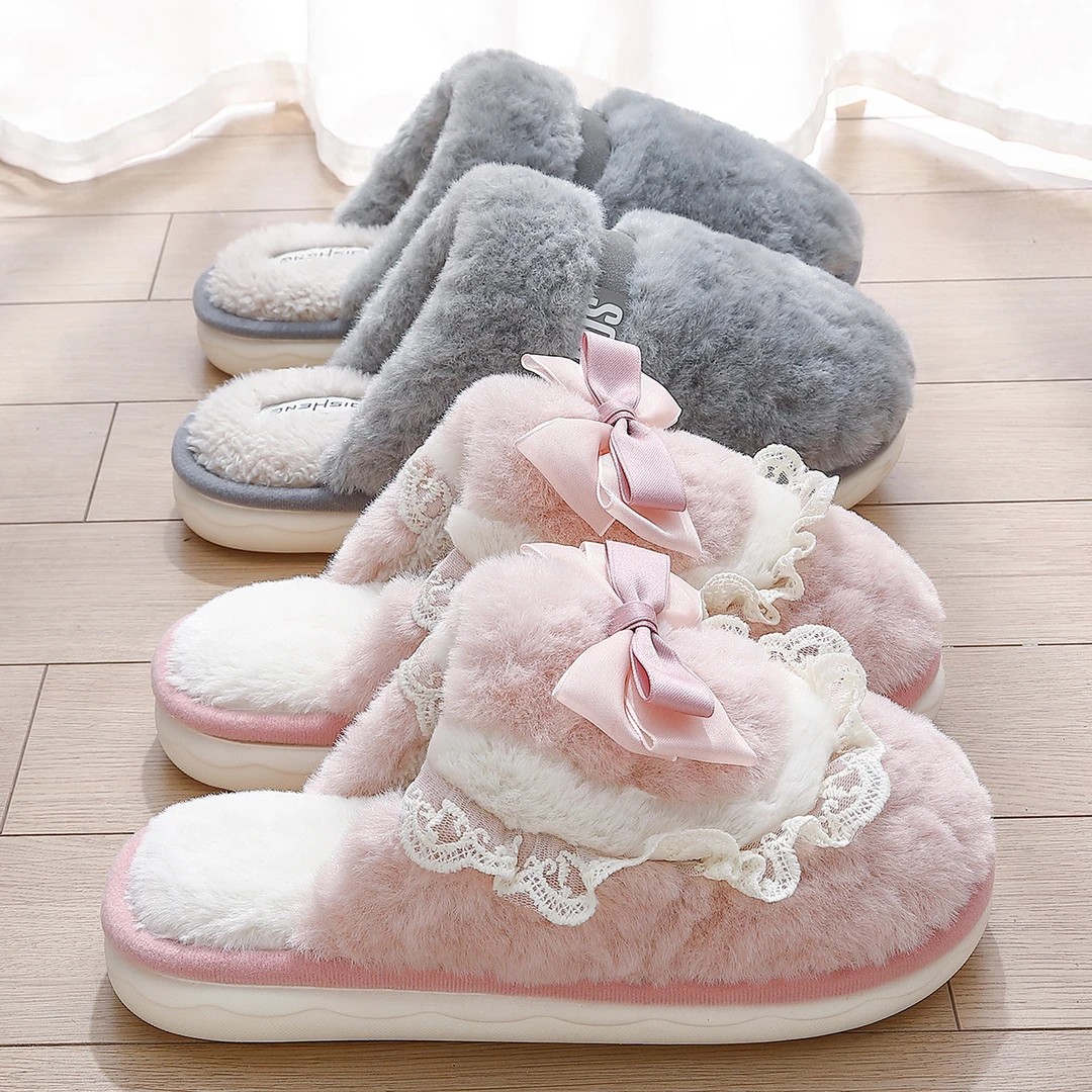 情侣拖鞋网红爆款一男一女秋冬季2025新款居家室内毛绒绒保暖棉拖