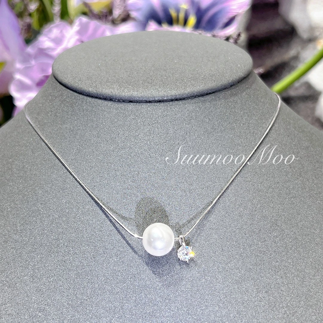 坠链均925银合成锆石 气质字母爱心吊坠925通体银项链