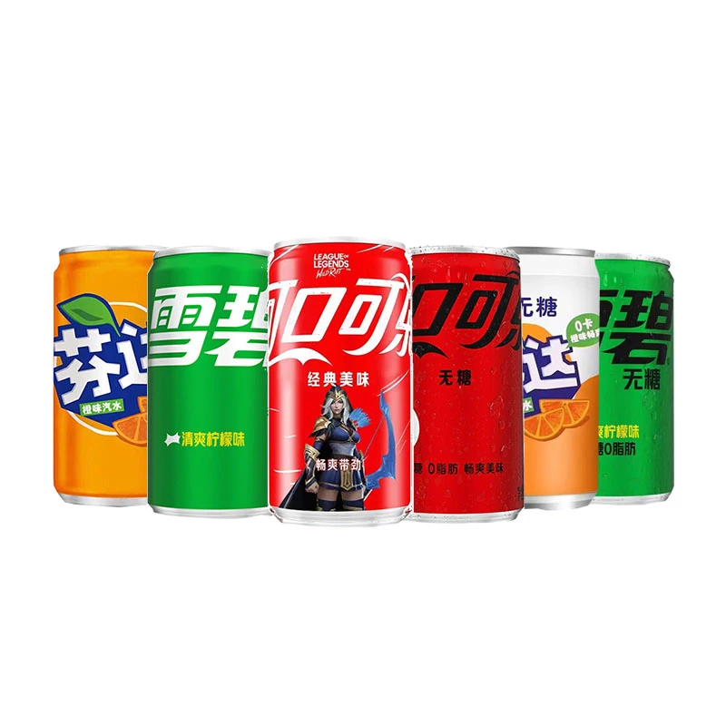 经典可口可乐/雪碧/芬达/零度/雪碧无糖/芬达无糖200ml×12罐即饮