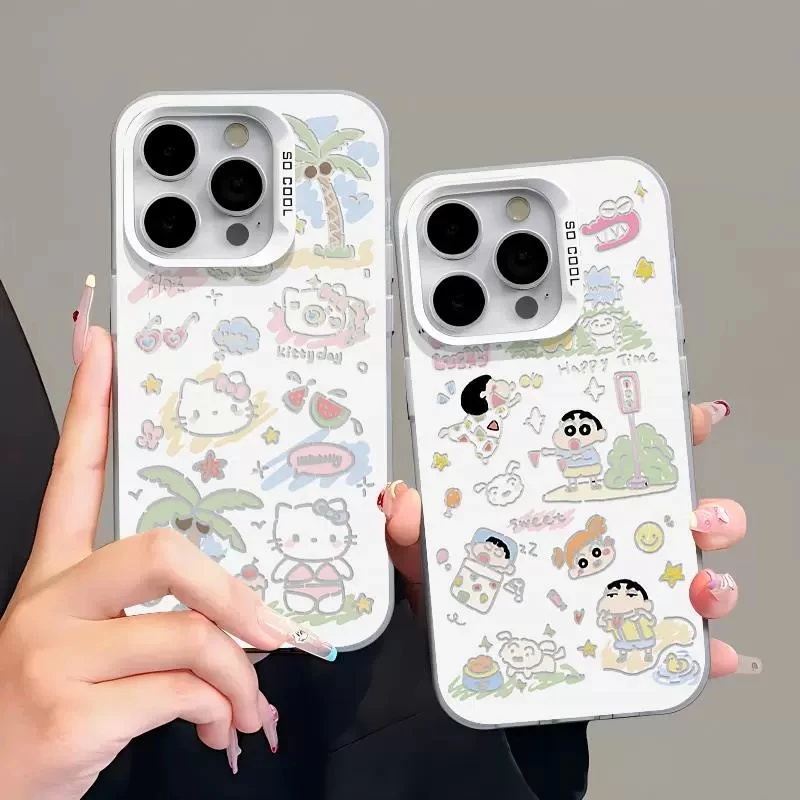 适用iphone15/14/13苹果手机壳华为vivo小米oppo红米夏日凯蒂小新