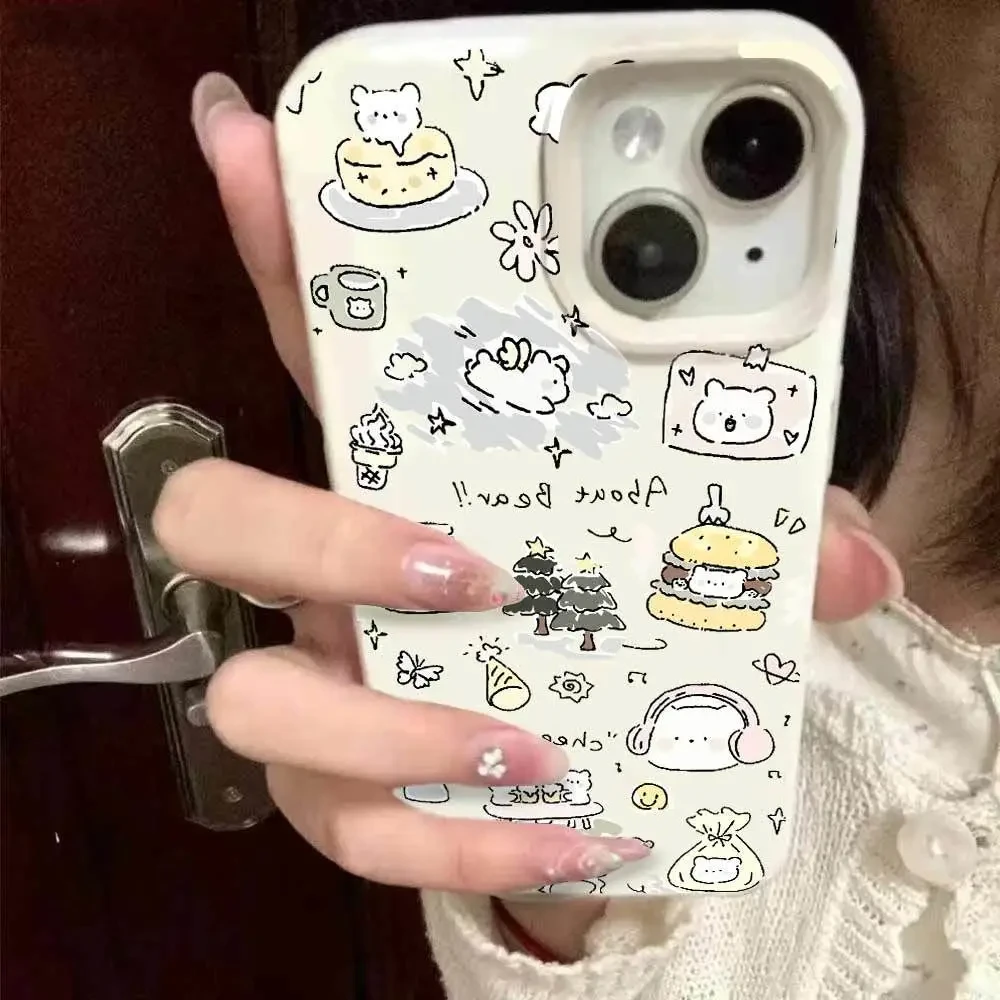 耳机小狗适用iPhone15/14promax苹果13/12/11耐摔女手机壳爆款