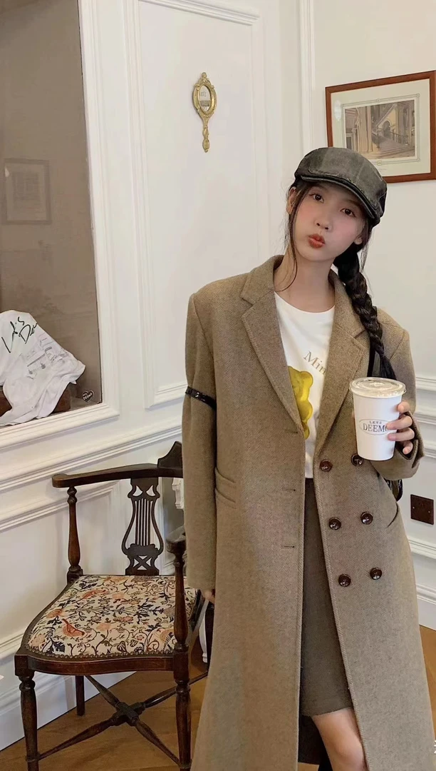 双面羊毛大衣长款短款 拍之前直播间备注编号