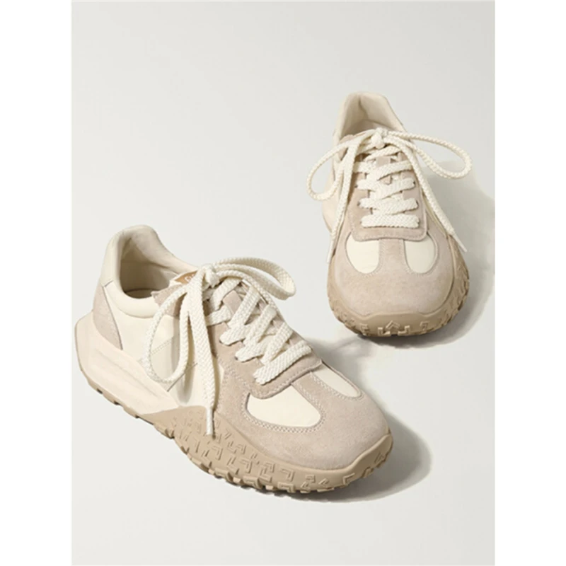 法国TOUCH MISS高奢复古德训鞋女2025秋季新款软底阿甘鞋运动鞋潮