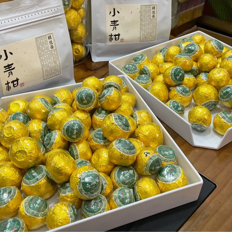 小青柑新会头采老树柑正宗宫廷熟普茶青柑陈皮普洱茶