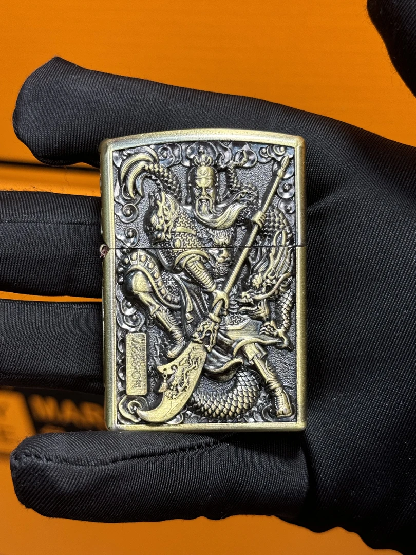 佐罗青铜关公浮雕金属ZK31-1复古防风煤油打火机103(不带油)