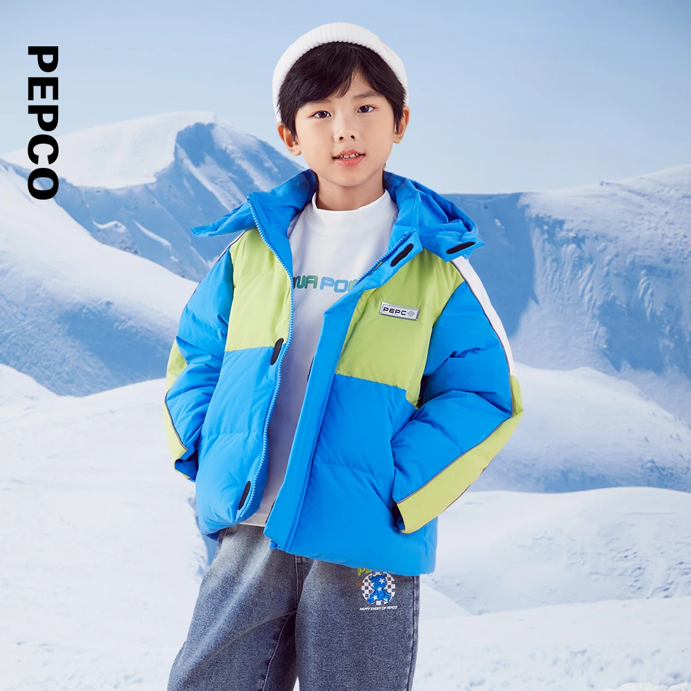 小猪班纳童装冬装新款儿童羽绒服中大童男童羽绒外套812347122