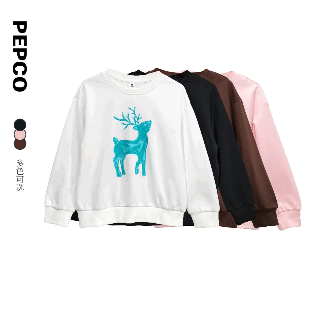 小猪班纳童装秋装新款儿童套头衫中大童男女童印花卫衣832335114